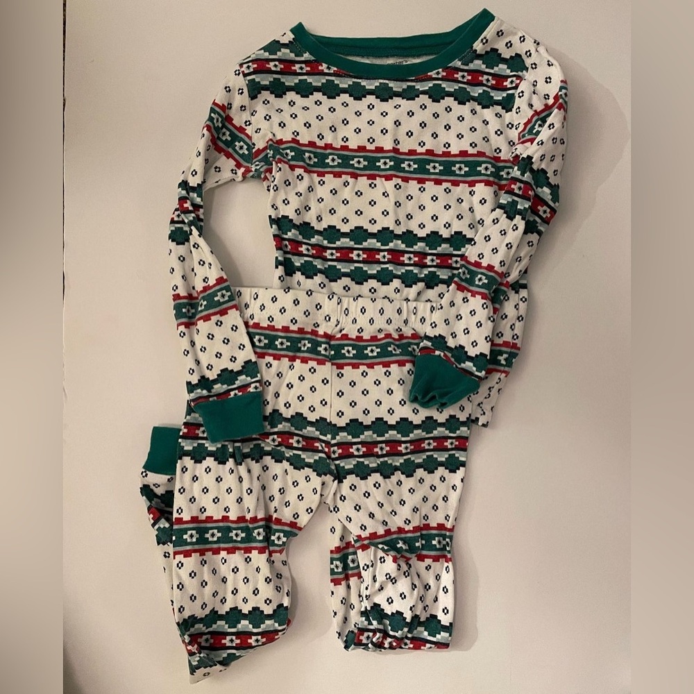 Matching Holiday Pajamas Unisex fair isle colorful stripes